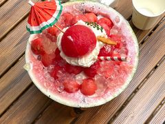 西瓜啵啵奶冰刨冰-大象厨房(重庆道店)