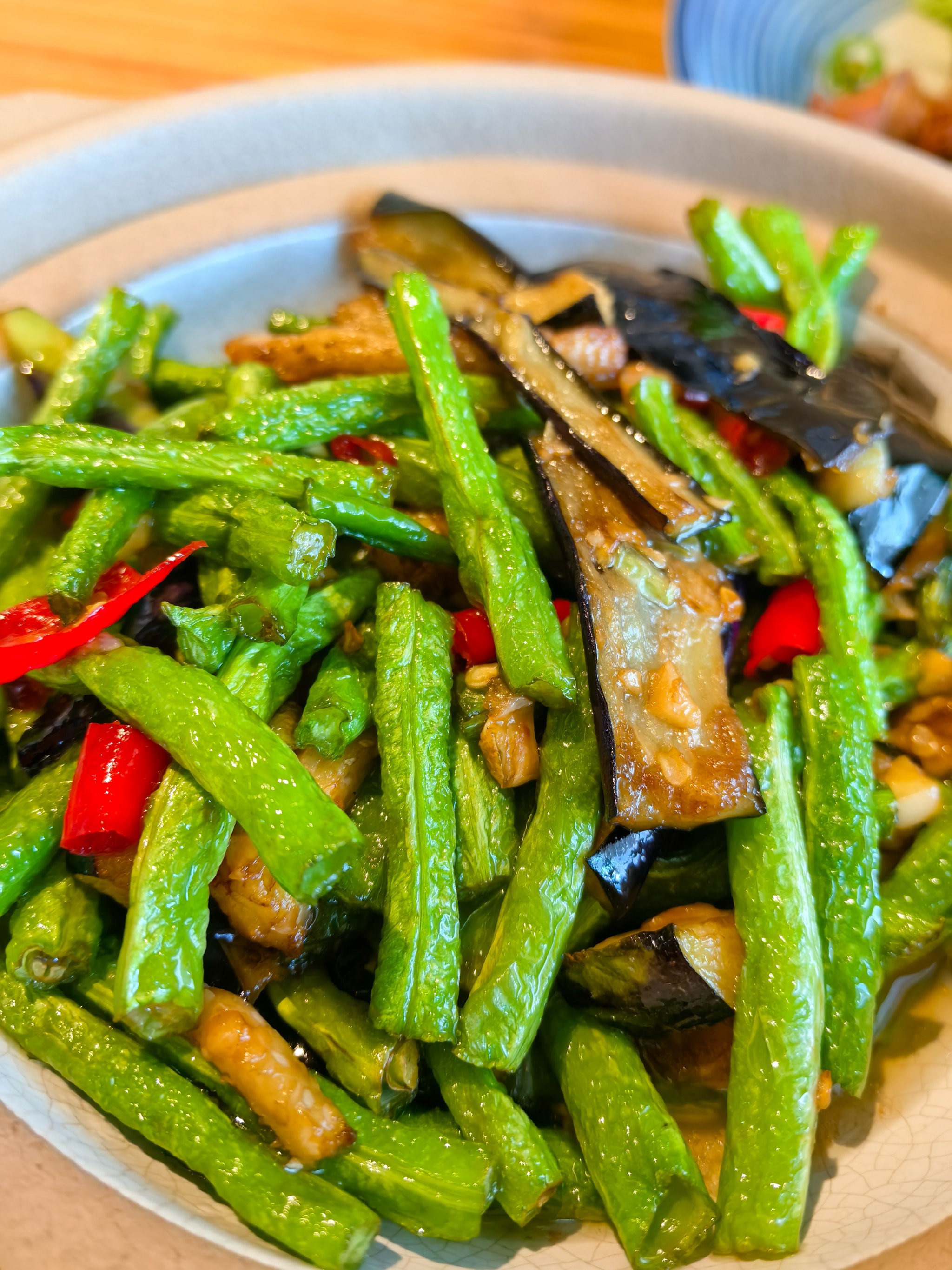 清新素食豆角小炒