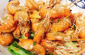 Mustard Cucumber and Luo Shi Shrimp