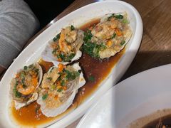 蒜蓉粉丝蒸扇贝-老头儿油爆虾(金鹰世界店)