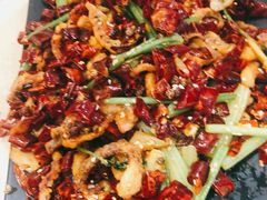 干煸鱿鱼须-大眼锅贴水饺(河东店)