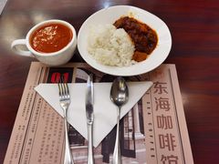 红烩牛肉饭送罗宋汤-东海咖啡馆