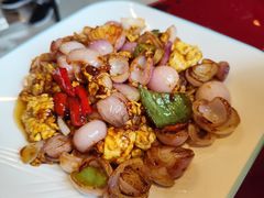 毛葱炒鸡蛋-鸿亨泰杂鱼馆(港馨家园店)