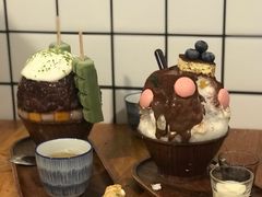 抹茶生乳かき氷-WONDER ICE 萬得冰田(建設路总店)