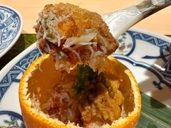 香橙香箱蟹佐海胆醋冻-鮨鳳