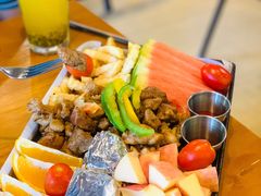 双拼烤盘（鸡腿肉+西冷牛排肉）-Thanks美式餐厅(汉堡咖啡店)