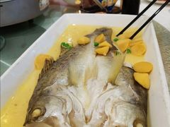 豆渣饼蒸海鲈鱼-好福记饭店(红梅公园店)