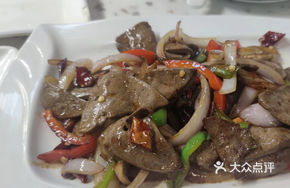 Mustard Greens Stir-fried Lamb Liver