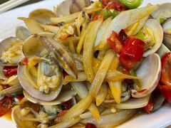 姜葱炒花甲-覃记海鲜美食餐厅