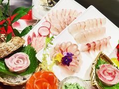 鲷鱼活造饼三文鱼刺身-松临·铁板烧&Omakase(神农店)