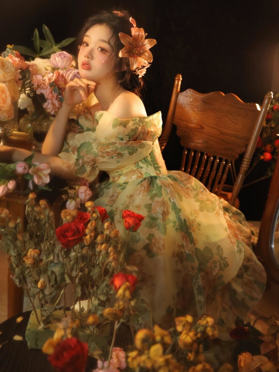 法式巴洛克风少女油画写真