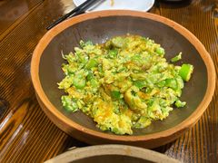 青椒炒笨鸡蛋-水洞边·湖南农家土菜