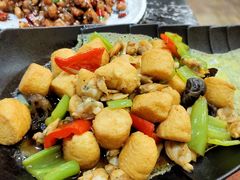 铁板蛋豆腐-东海渔村海鲜码头大排档