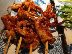 串烤鱿鱼须-探鱼·鲜青椒爽麻烤鱼(广州欣荣广场店)