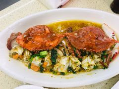 红膏蟹葱油-渔中舟海鲜大排档(普陀沈家门店)