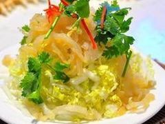 菜心拌蜇皮-聚义山庄