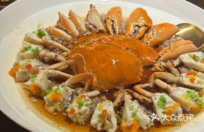 Steamed Blue Crab with Soy Sauce Meat Patty