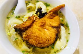 Sheep's Sorrel Dumplings with Crispy Fish