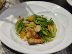 羊肚菌炒大连鲜鲍鱼-北京泰富酒店-柏景轩中餐厅