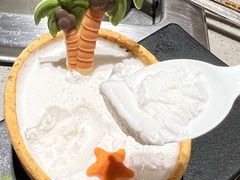 连“椰壳”都可以吃的椰子味雪糕-海底捞火锅(海宁路店)