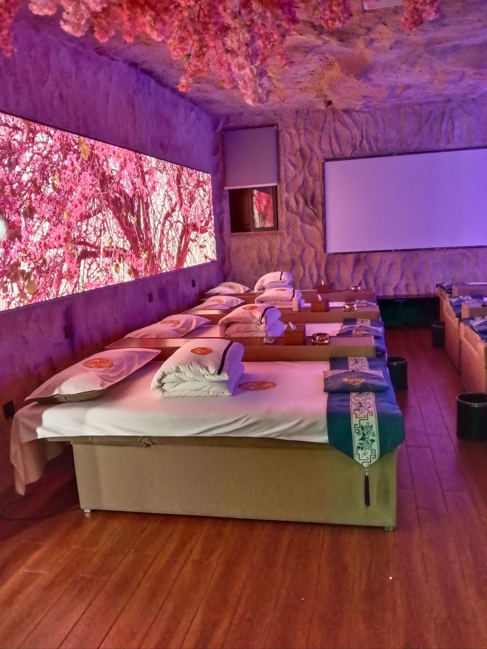 这家店环境不错,就像走进了十里桃园一样,心情愉悦了很多