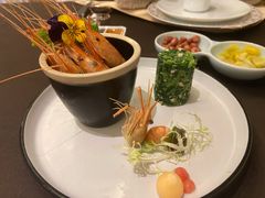 熟醉沼虾拼鲜蔬-杭州西湖柳莺里酒店·闻莺厅