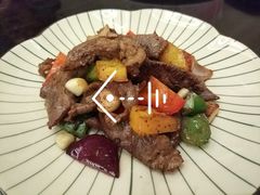 铁板蒜头炒牛筋-汕头国际大酒店-牛一町目餐厅