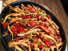 美味铁板鱿鱼须-梁记粥铺(开元地中海店)
