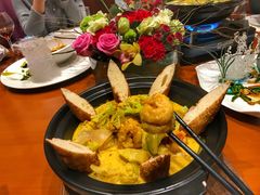 黄金咖喱虾球配麻饼-丽晶美庐·玉兰餐厅