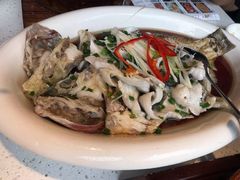 葱油淋花斑鱼-秋色客家菜(流塘店)