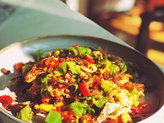 云椒茄子鲜炒土鸡蛋-泓0871臻选云南菜·味庄