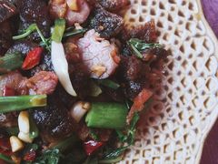 蒜苗腊肉-古城苗家土菜馆(河景餐厅店)