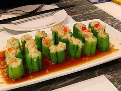 腿蓉金蒜蒸丝瓜-港丽餐厅