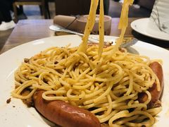 香肠意面-麒麟中餐厅·经典粤菜·地道菜式老字号(广州长隆酒店)