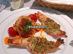 香料酥脆焗虎虾配茄汁肉酱面-戈雅法餐厅(世界城广场店)