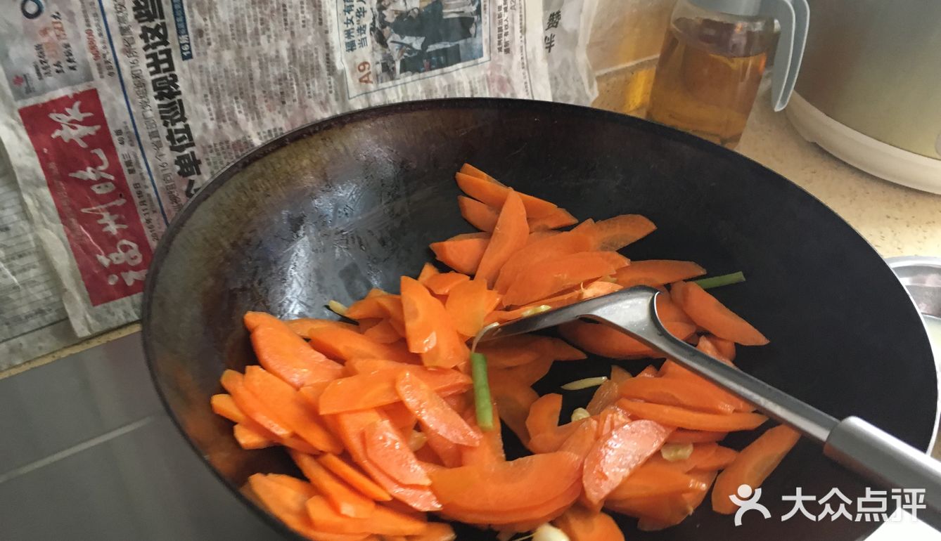 大杂烩丰富色彩的炒罗汉肉