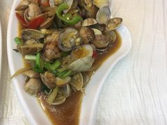 姜葱炒花甲-覃记海鲜美食餐厅