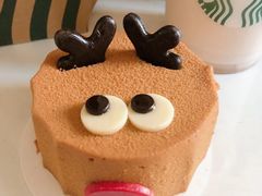 驯鹿表情包榛子慕斯蛋糕-星巴克(广州淘金路店)