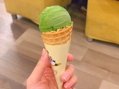 抹茶冰淇淋-王守财小山園