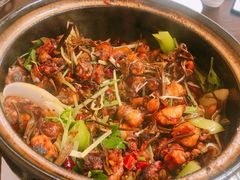 茶树菇香辣鸡煲-清真重庆巴爷香辣鸡煲(南小巷店)