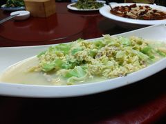白菜拌虾虎肉-晚归月亮湾私家菜(临邑路店)