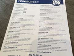 菜单-Fergburger(皇后镇店)