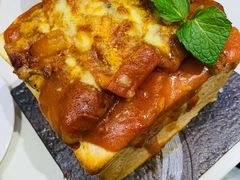 茄汁猪扒金砖焗饭-锦园春香港茶餐厅(西海湾旗舰店)