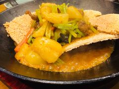 一个锅巴和时蔬-薇酌饮·陕西菜(南门外店)