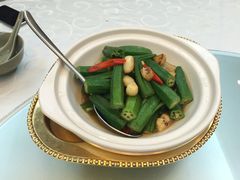 蒜焖秋葵-汉唐宴长安食府