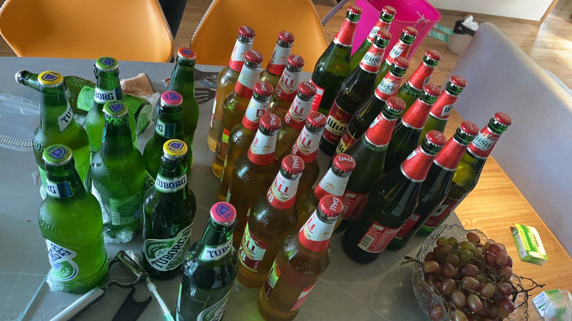瓶中啤酒的悠闲时刻