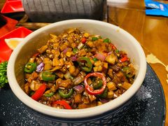 传统黑三剁配薄饼-雀舞云南菜(天津天河城购物中心店)