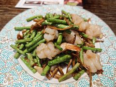 茶树菇豆角虾仁-魁盛居百年鲁菜馆(县西巷店)