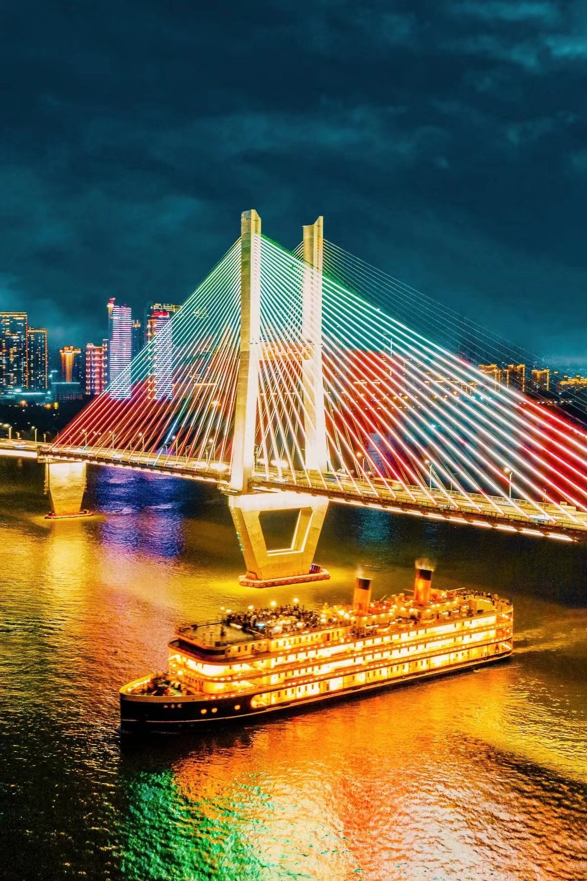 武汉二桥夜景美啊