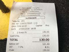 账单-莓园冰淇淋店